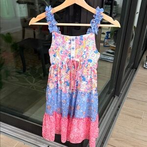 Jona Michelle Floral Dress with Ruffled Straps. Never worn. Like new